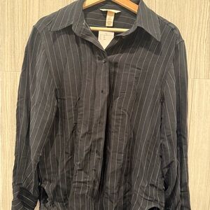 H&M Black and White Striped Shirt